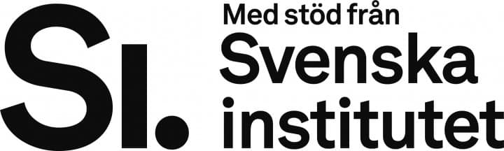 Logotyp för Si. Text: Med stöd från svenska institutet